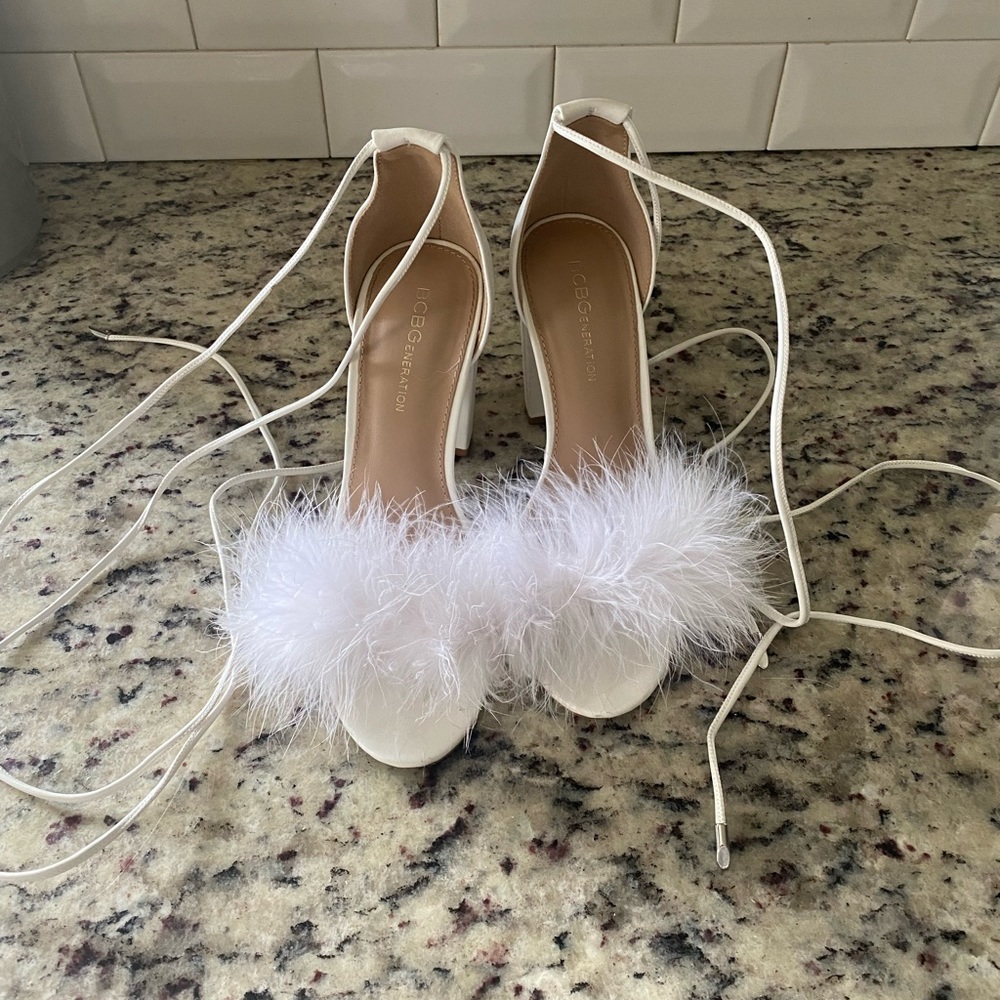BCBGeneration feathered heels